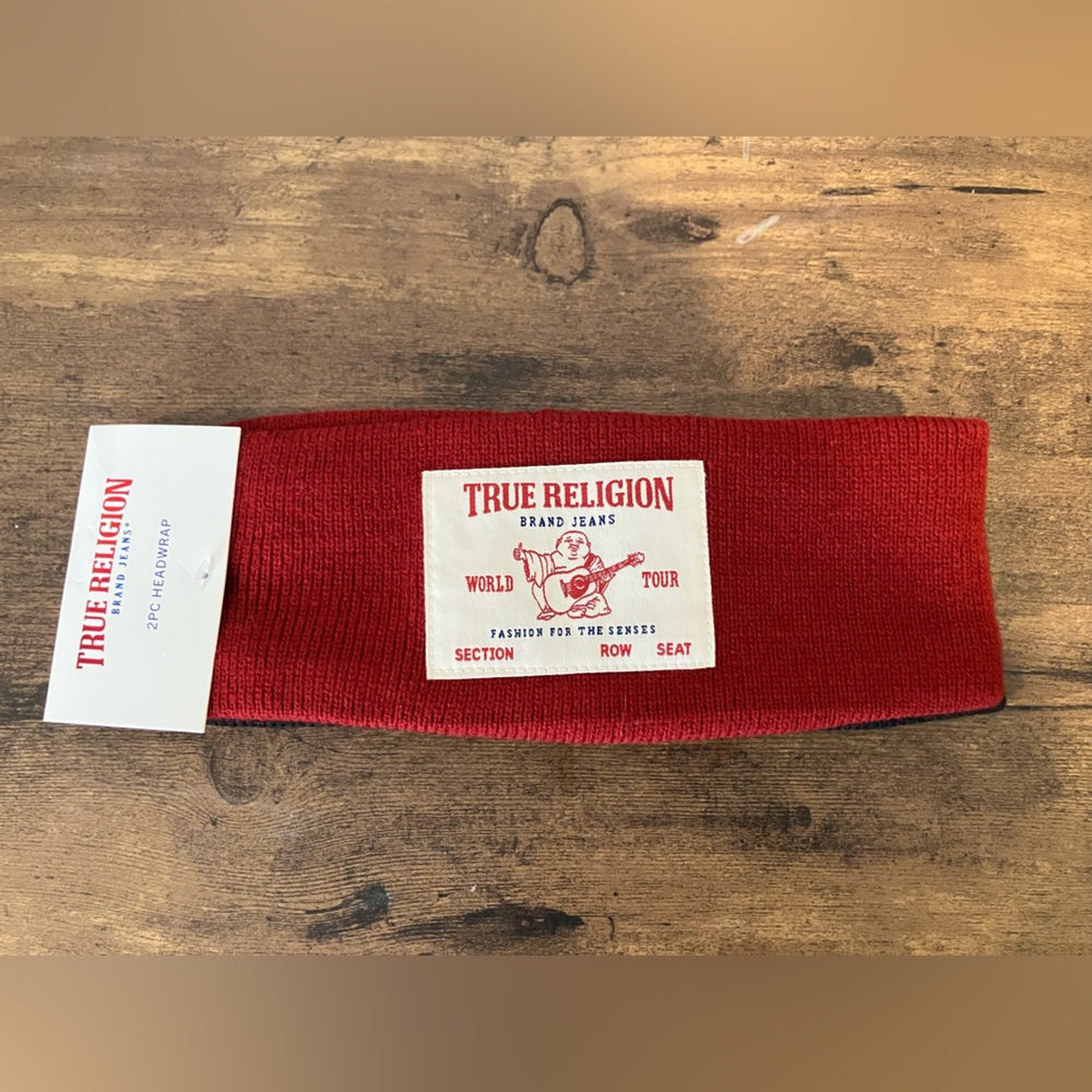 True Religion Red Knit Headband
